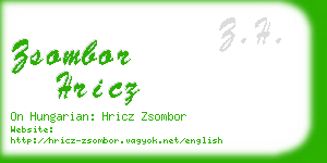 zsombor hricz business card